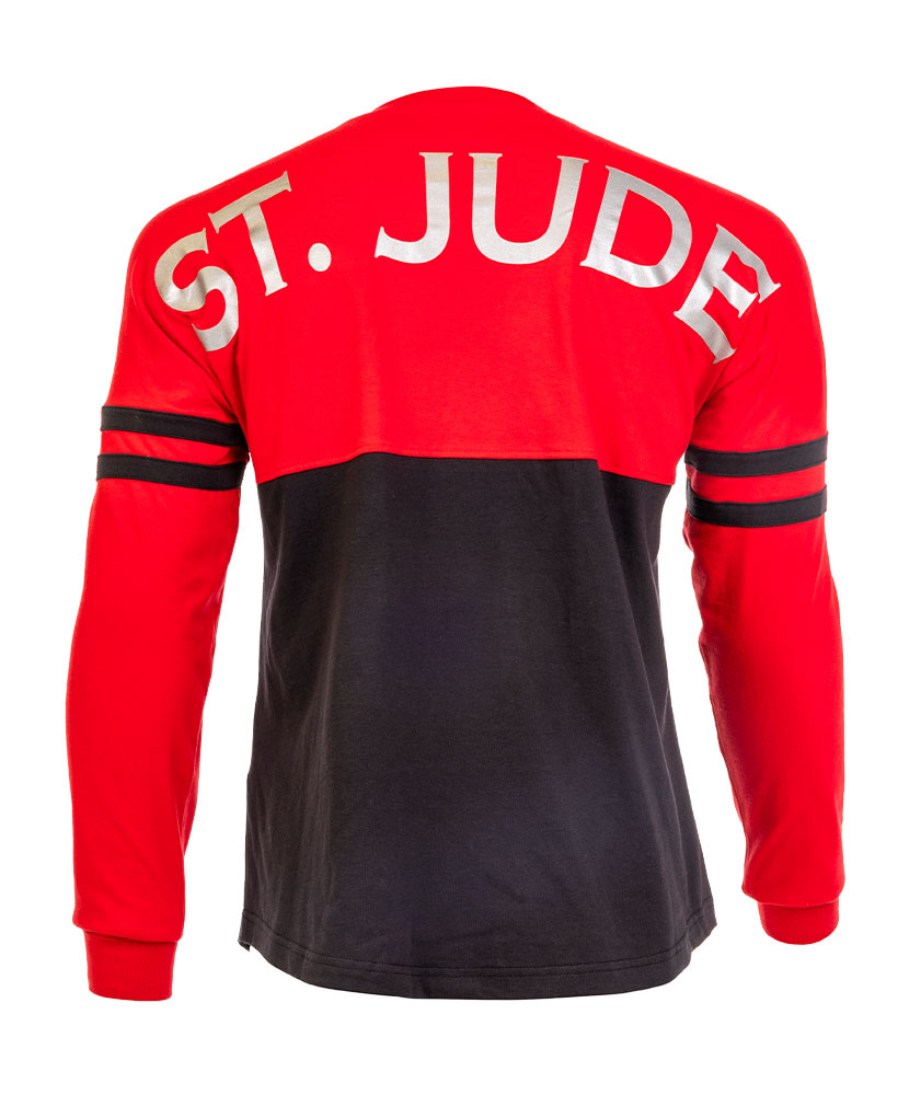 St. Jude Metallic Font Colorblock Pom Jersey